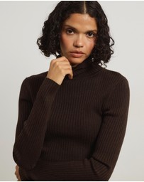 Atmos&Here - Annie Wool Blend Turtleneck Knit Top
