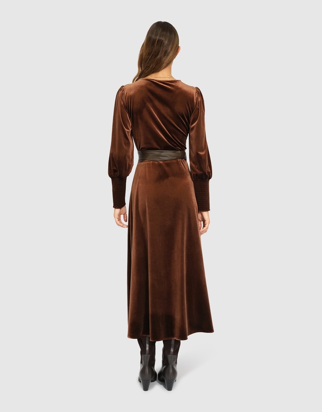 Belle & Bloom - Current Mood Velvet Wrap Dress