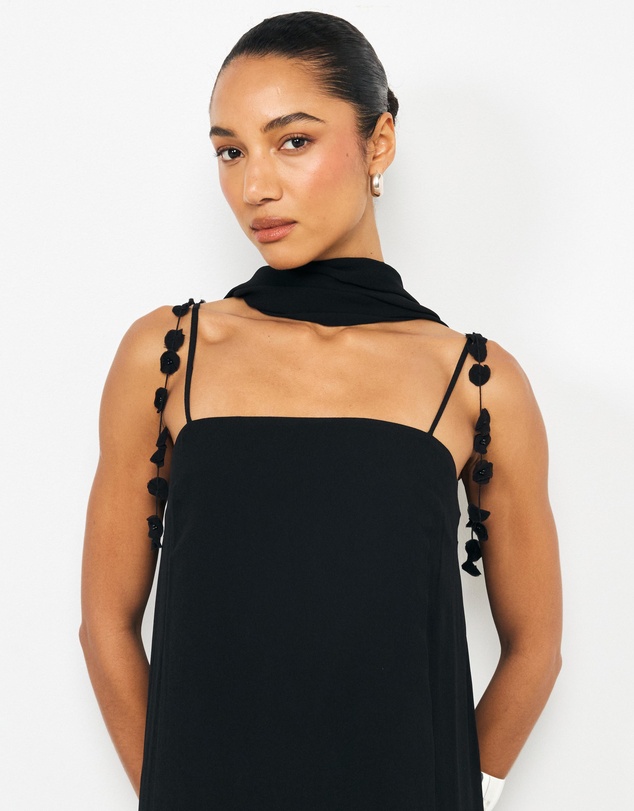 AERE - Ilaria Floral Scarf Maxi Dress