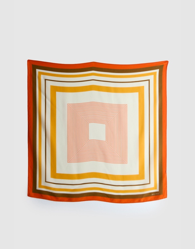 Evity - Silk Scarf Geometric Print