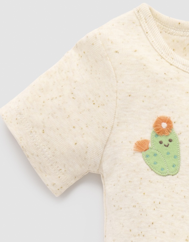 Purebaby - Appliqued Bodysuit -Kids-Babies