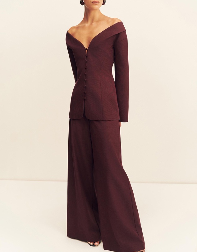 Shona Joy - Asher Off Shoulder Fitted Top