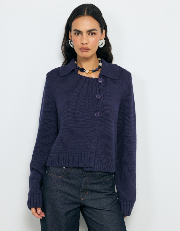 AERE - Miya Cotton Wool Cardigan