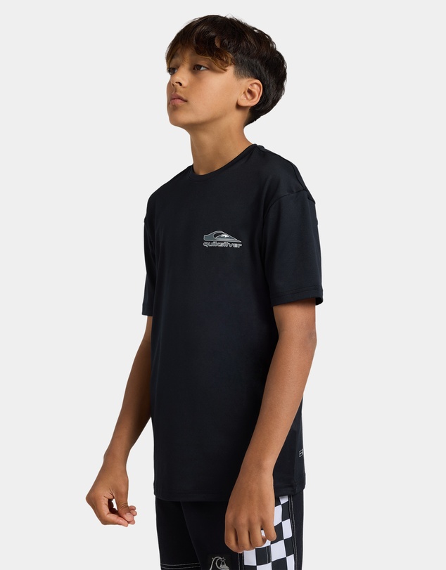 Quiksilver - Boys 8 to 16 Carbon Short Sleeve Rashguard