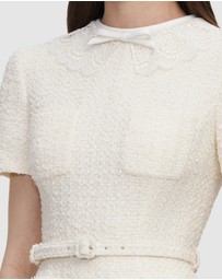 Self Portrait - Boucle Taffeta Midi Dress