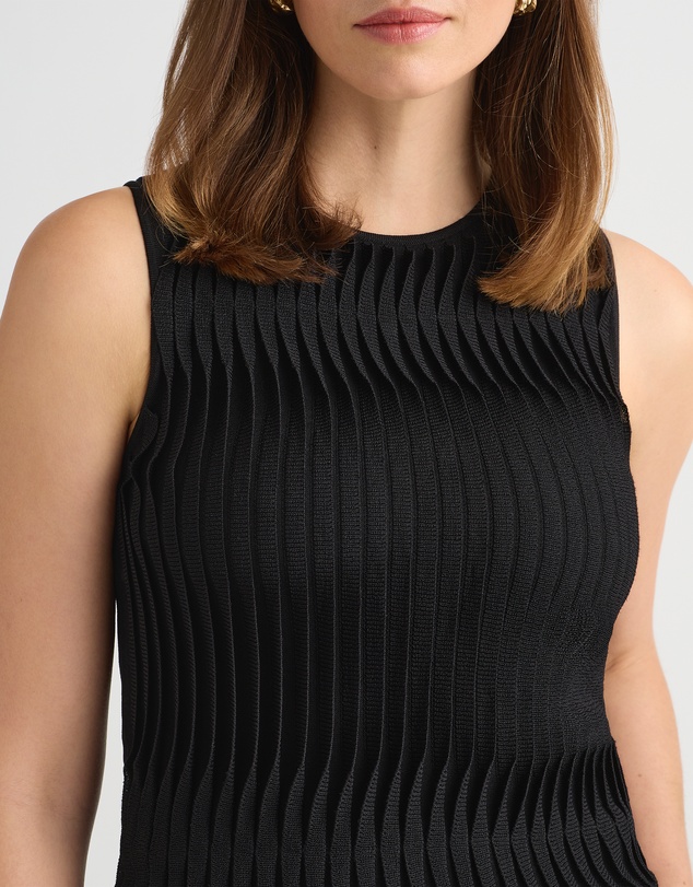 David Lawrence - Pip Pleat Front Knit Top