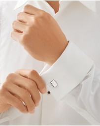 Michael Hill - Men's Silver Rectangle Cufflinks