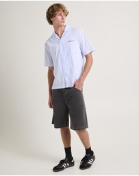 Arvust - Box Striped Short Sleeve Shirt