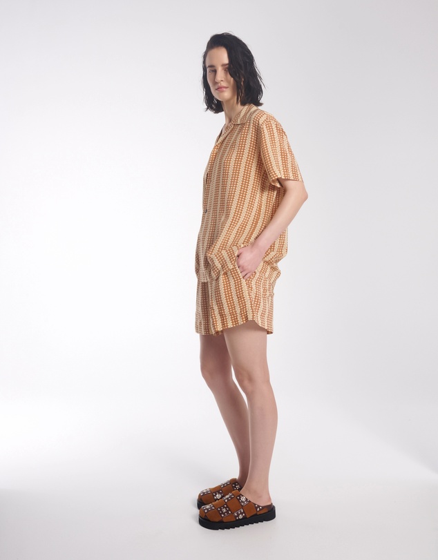 THE TALES - The Tales Retro Daisy Crepe Camp Shirt