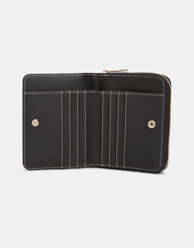 Tommy Hilfiger - TH Icon Medium Zip-Around Wallet with Flap Mono Print