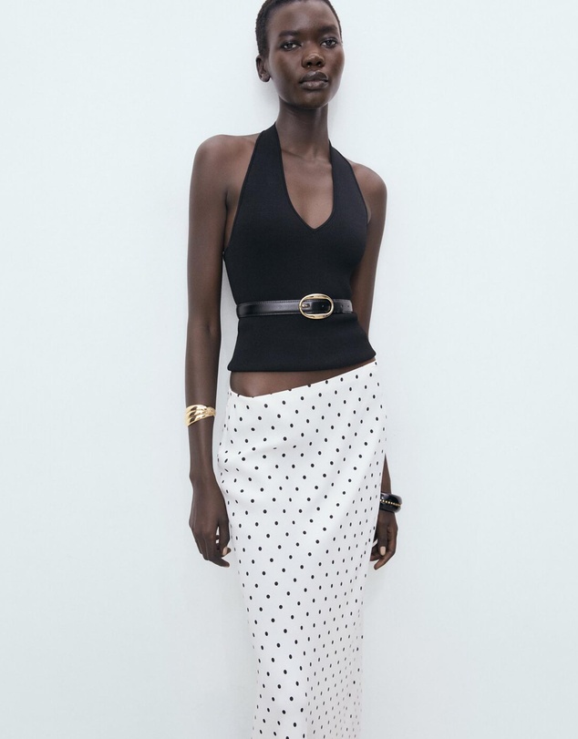 M.N.G - Long Polka Dot Skirt