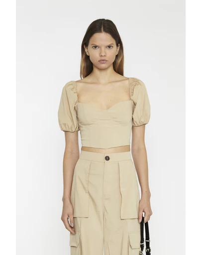 Glamorous - Puff Sleeve Corset Top