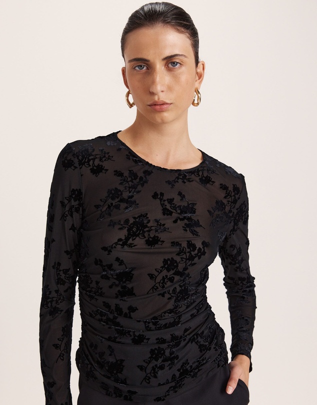 SABA - Bowie Burnout Long Sleeve Top