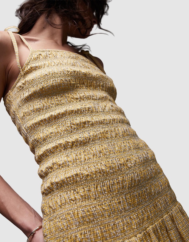 TOPSHOP - Cami Shirred Midi Dress