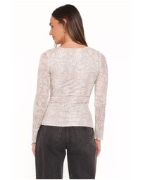 Petal & Pup - Bellie Twisted Mesh Top - Snake Print
