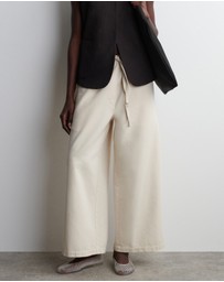 COS - Cropped Denim Wide-Leg Trousers