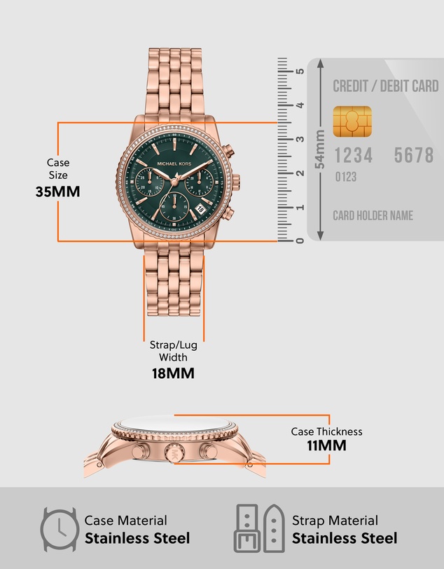 Michael Kors - Bryant Rose Gold Chronograph Watch
