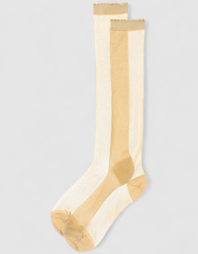 High Heel Jungle - Sheer Magic Knee Sock Gold