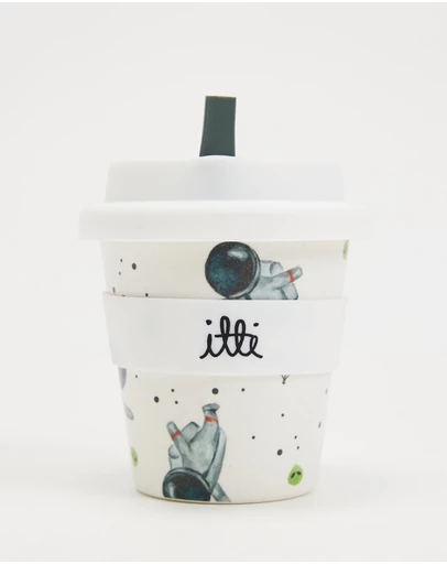 itti bitti - Reusable Baby Cino Cup with 2 Straws - Astro Space