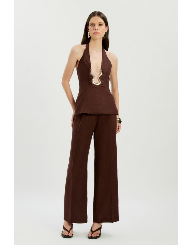 Bardot - Geordy Hipster Linen Pant