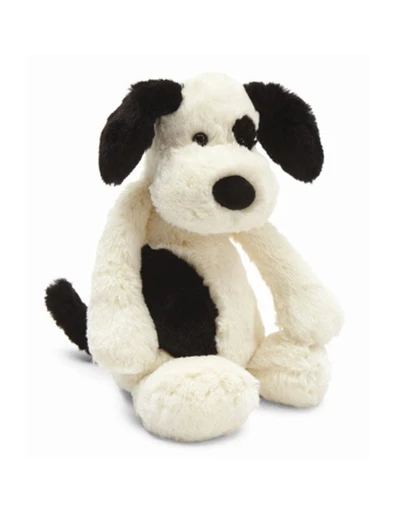 Jellycat - Bashful Black Cream Puppy