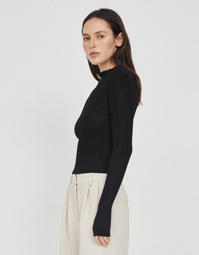 FRIEND of AUDREY - Finn Ribbed Knit Top