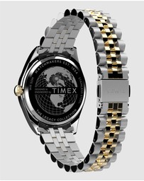TIMEX - Timex Men’s Legacy 41mm Two Tone Case Green Dial Bracelet
