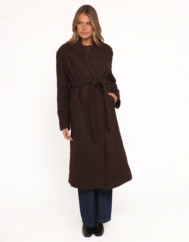 Petal & Pup - Goodie Shearling Coat - Chocolate
