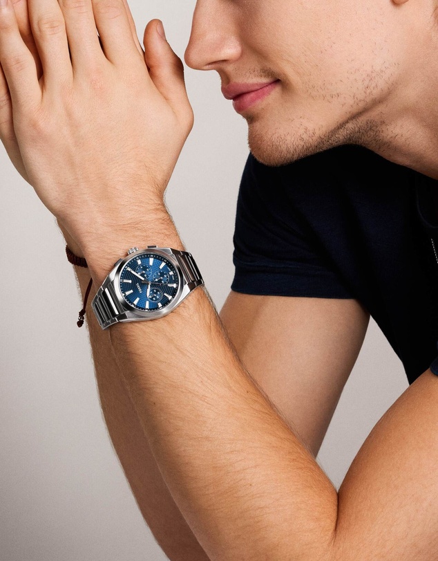 Fossil - Everett Silver Tone Chronograph Watch