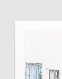 Olive et Oriel - Little Blue Gate Santorini Art Print
