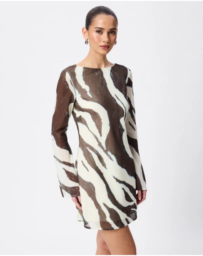 Tussah - Franca Zebra Print Mini Dress