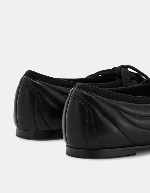 JW PEI - Erika Topstitching Lace-Up Ballet Flats