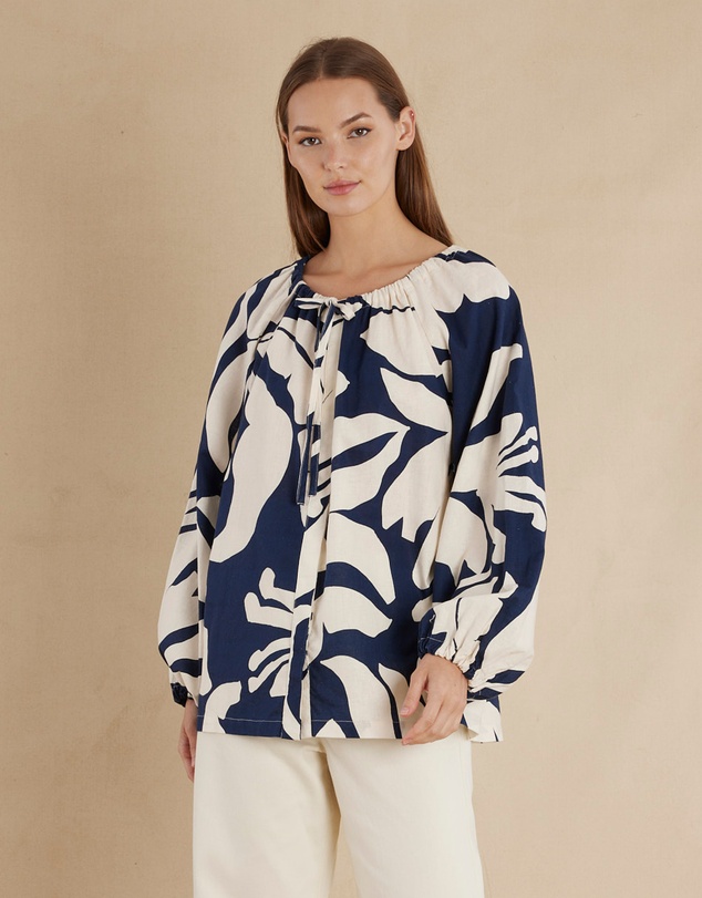 Amelius - Zaffira Linen Tunic Blouse