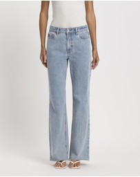Atmos&Here - Myra Straight Leg Raw Hem Jeans
