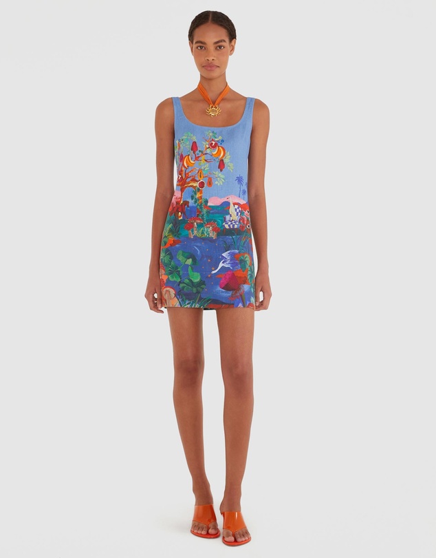 Farm Rio - Dream Landscape Multicolor Mini Dress