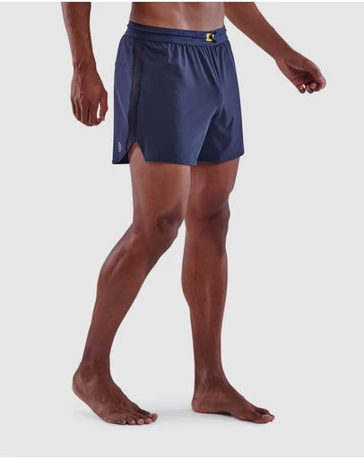 SKINS - SKINS Men's 3-Series Clothing Run Shorts Activewear Navy Blue