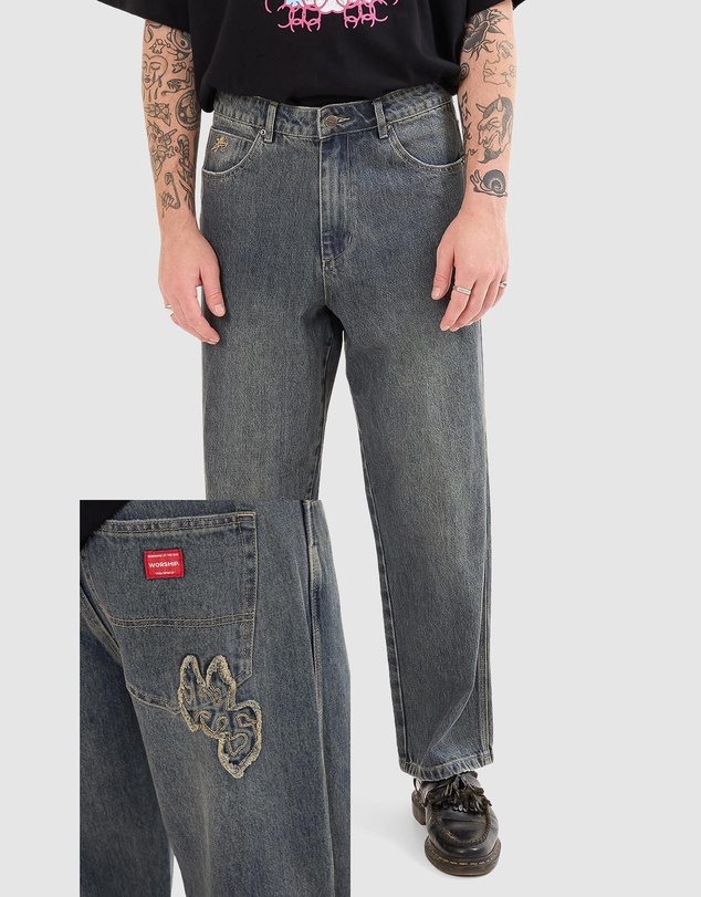 Worship - Heavy Heart Big Lounger Jeans
