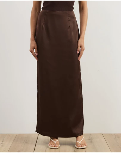 Atmos&Here - Lowen Satin Maxi Skirt