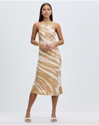 Third Form - Twist Through Bias Halter Midi