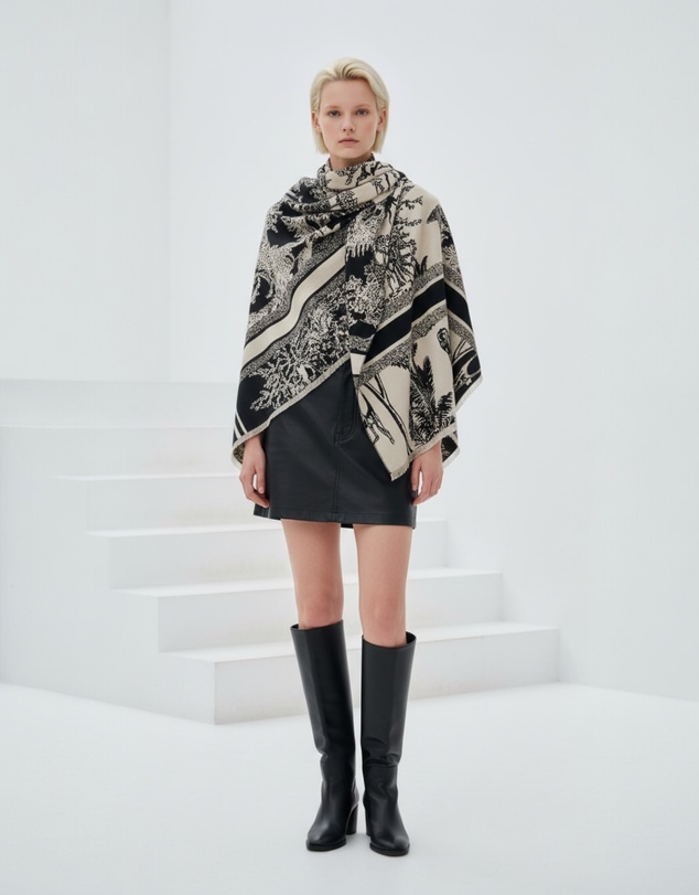 Mossée - Kelly Forest-Print Wool Shawl