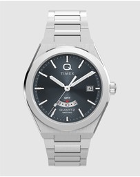 TIMEX - Q Timex® Continental GMT 39mm Stainless Steel Bracelet Watch