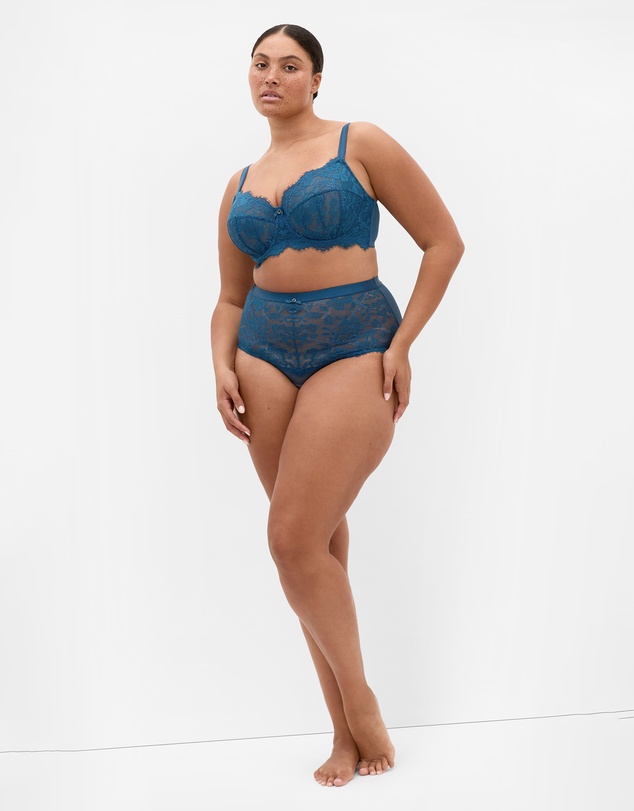 City Chic - Plus size Lara Underwire Bra - poseidon