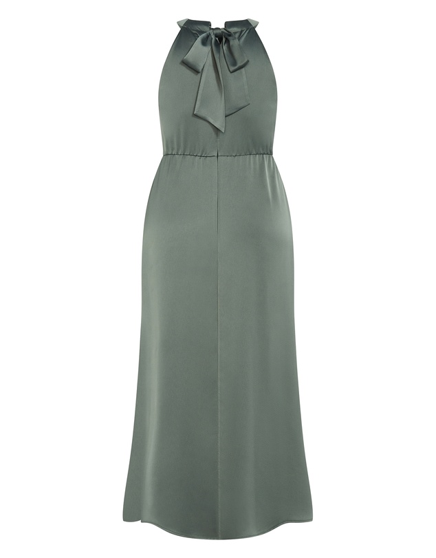 City Chic - Plus size Celina Halter Maxi Dress - sage