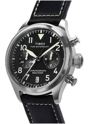 TIMEX - Waterbury Ace Chronograph 41mm Leather Strap Watch