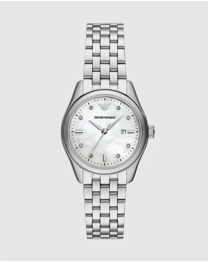 Emporio Armani - Silver Tone Analogue Watch