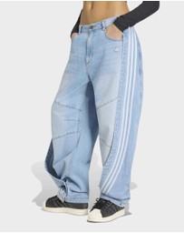 adidas Originals - ADILENIUM 5.0 BANANA OVERLAY DENIM PANTS Womens