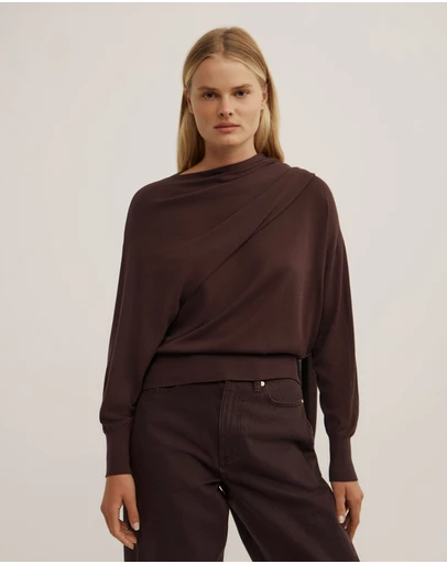 Witchery - Crew Neck Scarf Knit