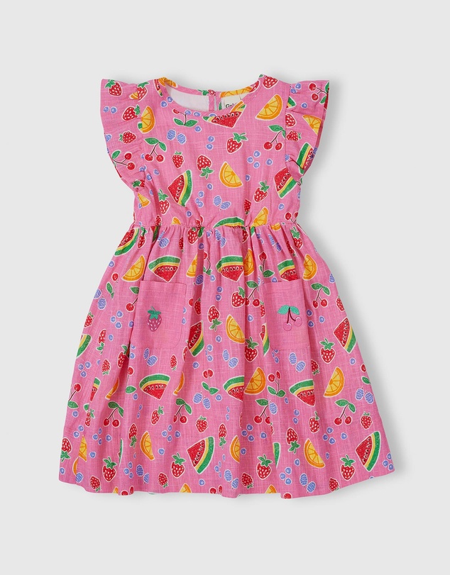 Goldie + Ace - Fruit Salad Lyla Dress - ICONIC EXCLUSIVE - Babies-Kids