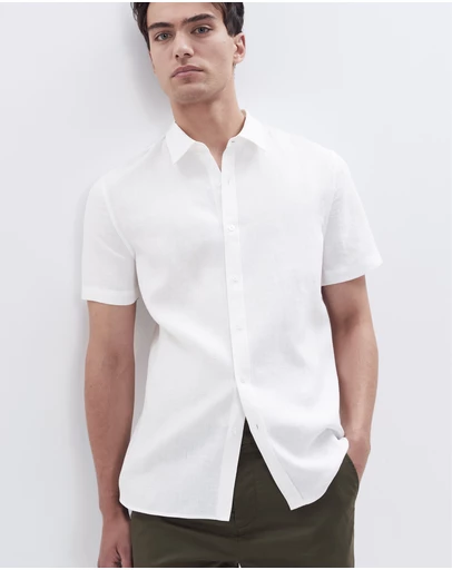 UNISON - Linen S/S Regular Fit Shirt