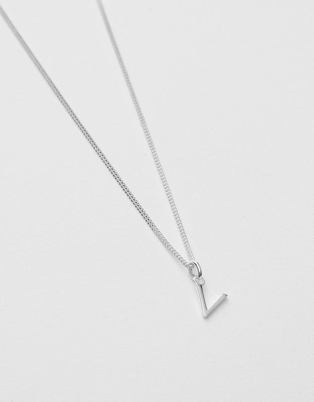 Kirstin Ash - V Outline Initial Necklace